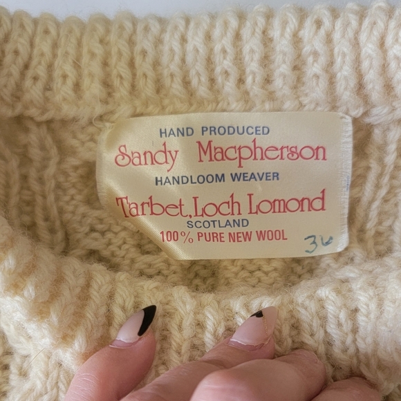 Sandy McPherson Wool Scottish Made Sweater Size 36/small - Picture 3 of 6